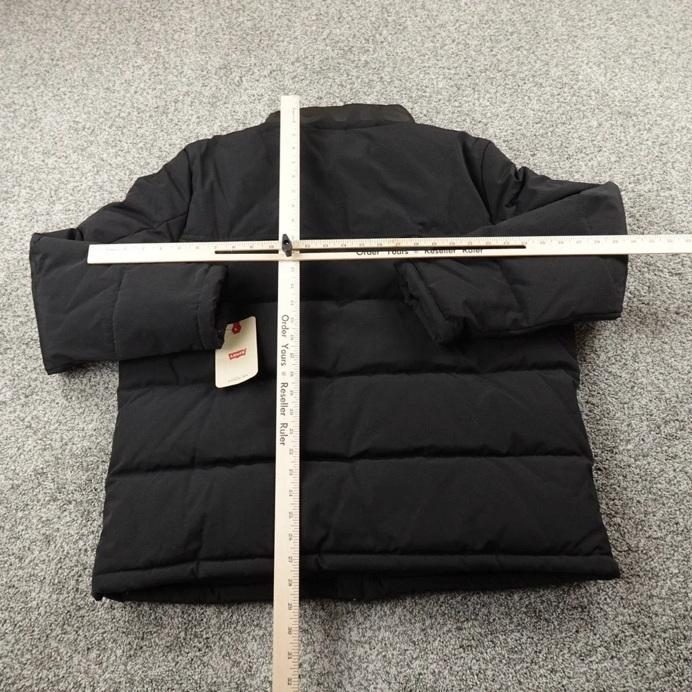NEW Levis‎ Jacket Mens XL Black Quilted Puffer Coat Zip Insulated Windbreaker